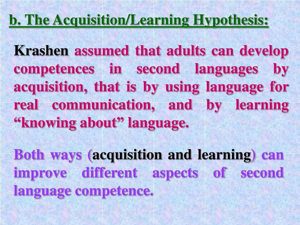 hypothesis on language