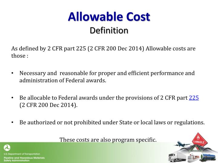 PPT Allowable Cost Definition PowerPoint Presentation ID6911376