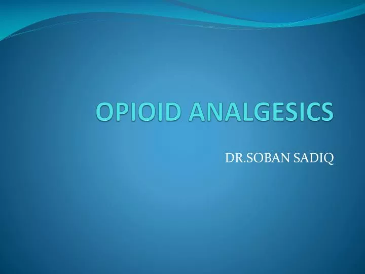 opioid analgesics n.