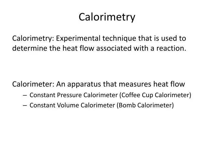 calorimetry n.