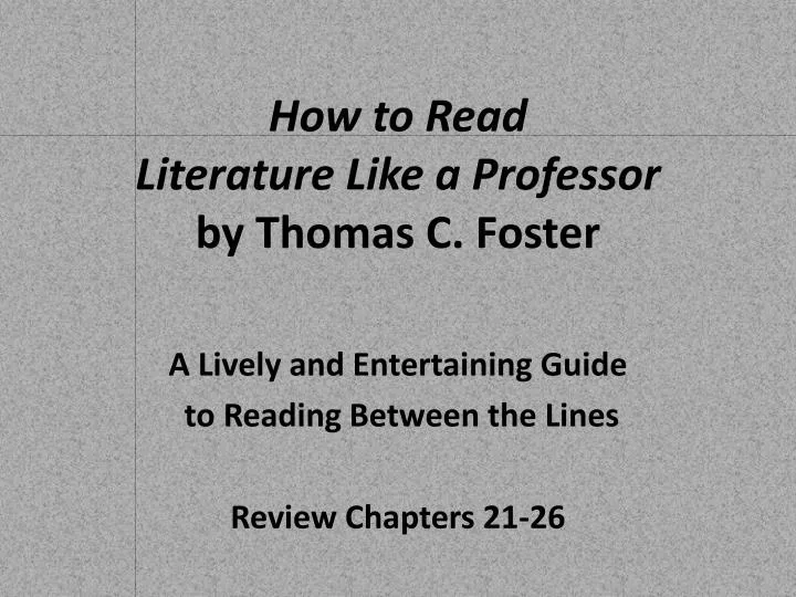 how to read like a professor essay