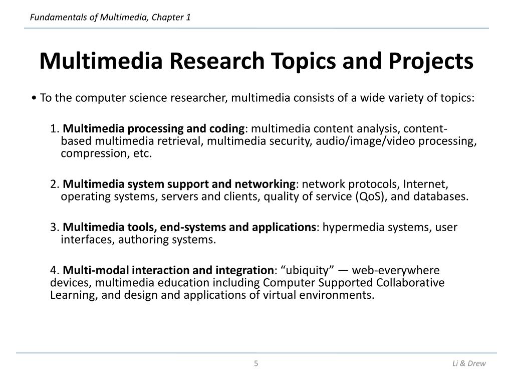 research topics for multimedia arts