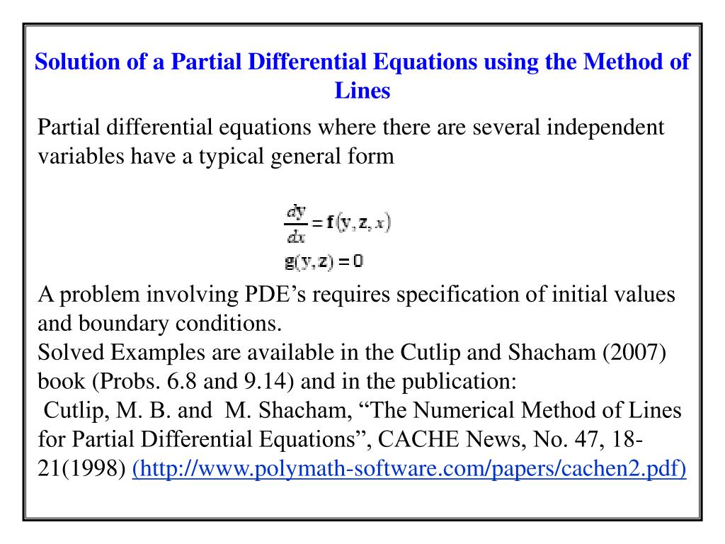 partial differential equations examples