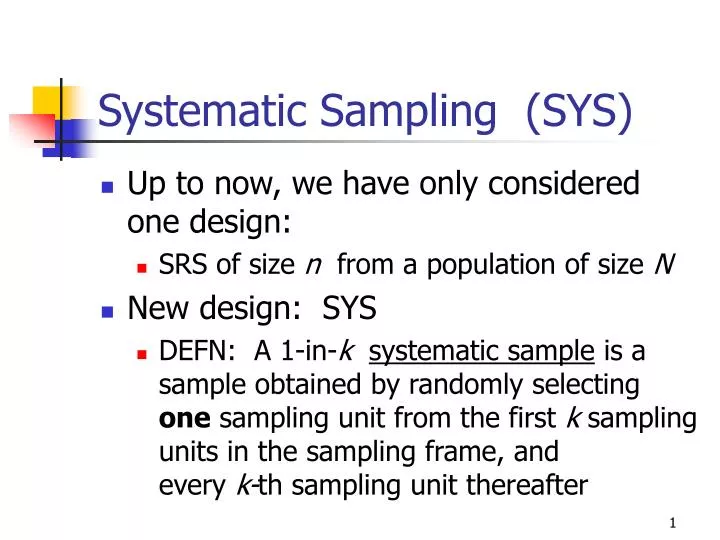 Ppt systematic sampling sys powerpoint presentation free download 