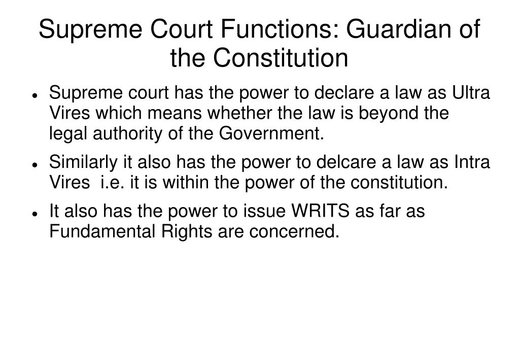 The Main Functions Of The Courts Within