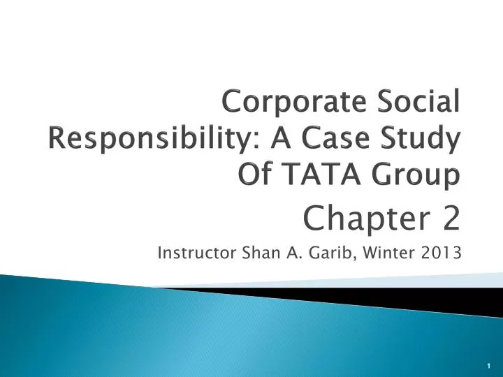 corporate social responsibility a case study of tata group n.