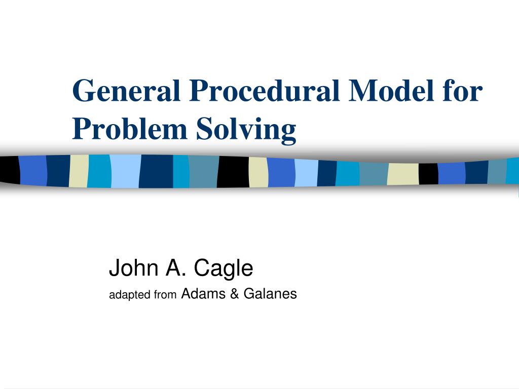 procedural model of problem solving