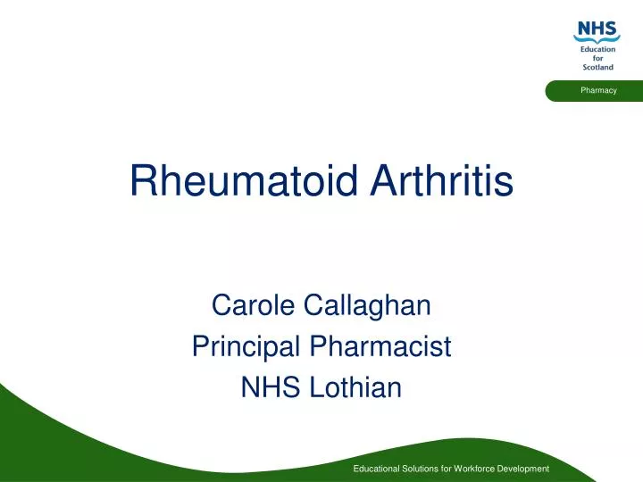 powerpoint presentation on rheumatoid arthritis