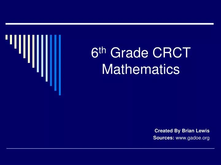 6 th grade crct mathematics n.
