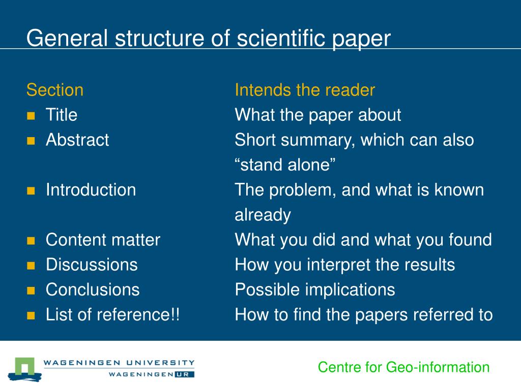 scientific paper presentation example