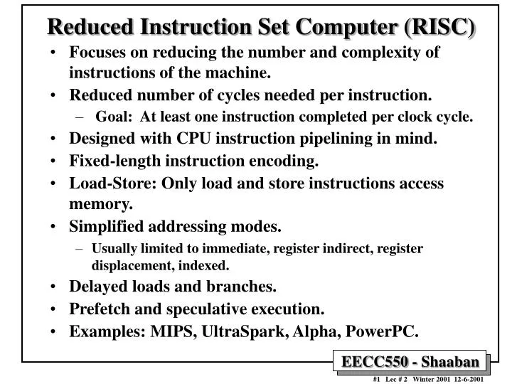 PPT Reduced Instruction Set Computer (RISC) PowerPoint Presentation, free download ID6922837