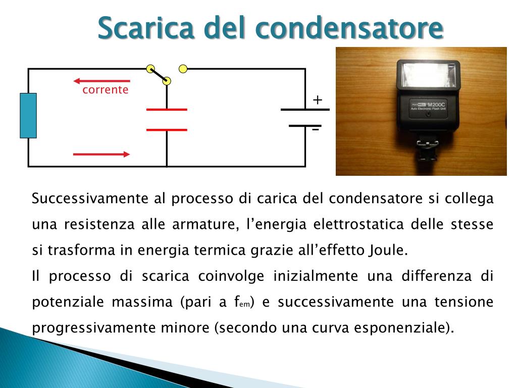 condensatore corrente costante scaricare