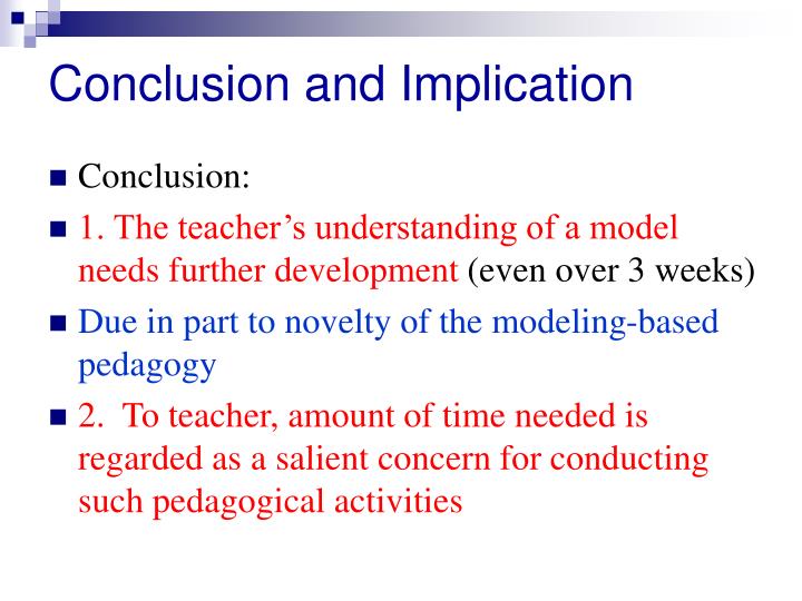 implication and conclusion in research