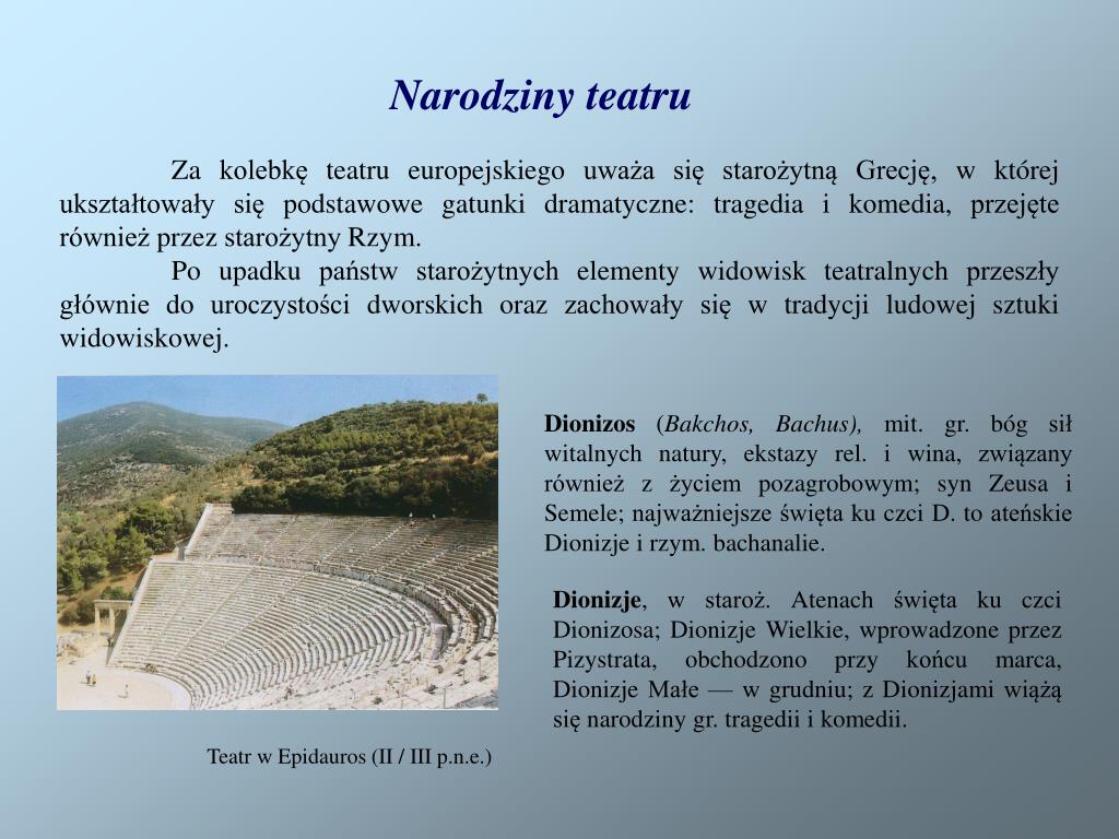 Jakie Uroczystości Dały Początek Teatrowi W Starożytnej Grecji PPT - Teatr w starożytnej Grecji PowerPoint Presentation, free download