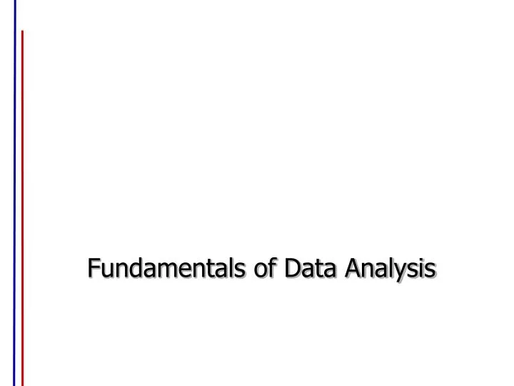 fundamentals of data analysis n.