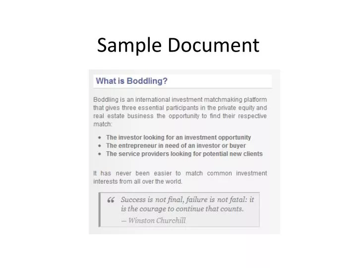 sample document n.