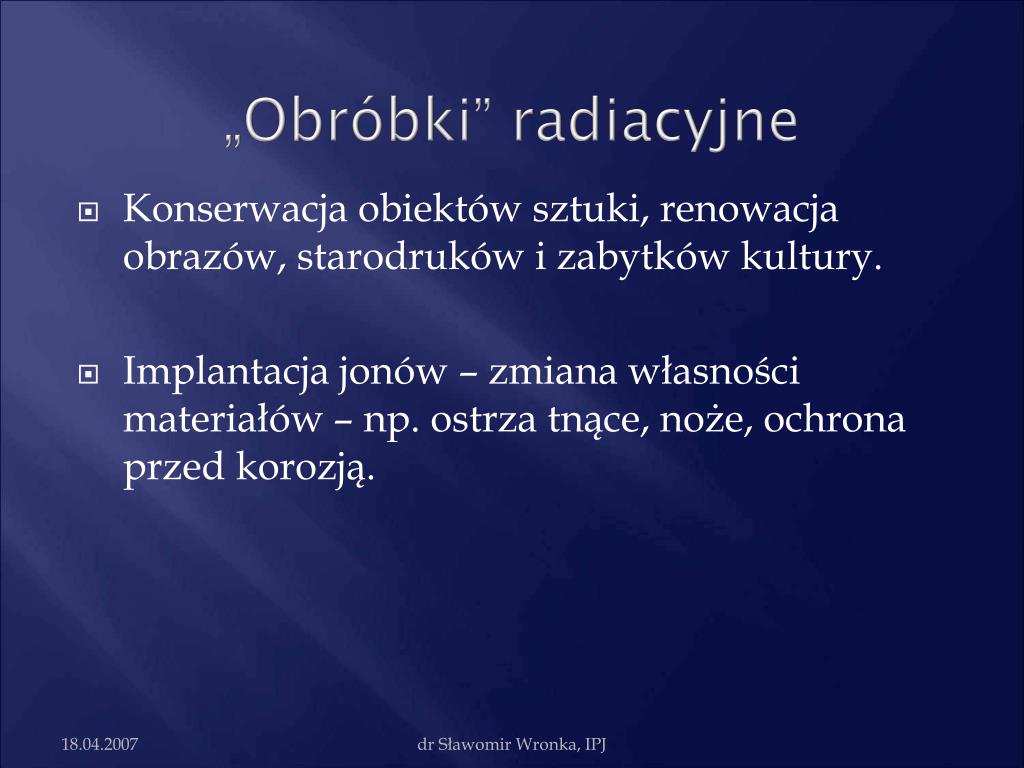 PPT - Sławomir Wronka, 17.04.2007r PowerPoint Presentation ...