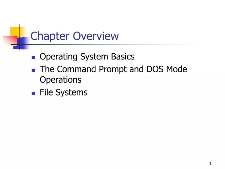 chapter overview n.