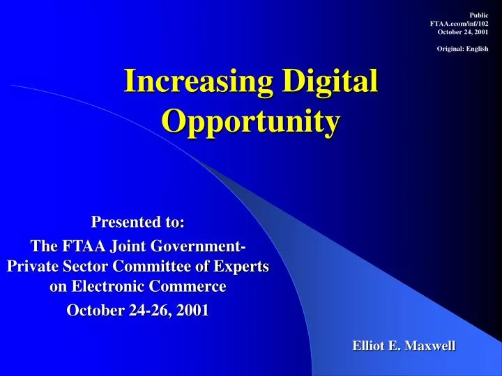increasing digital opportunity n.