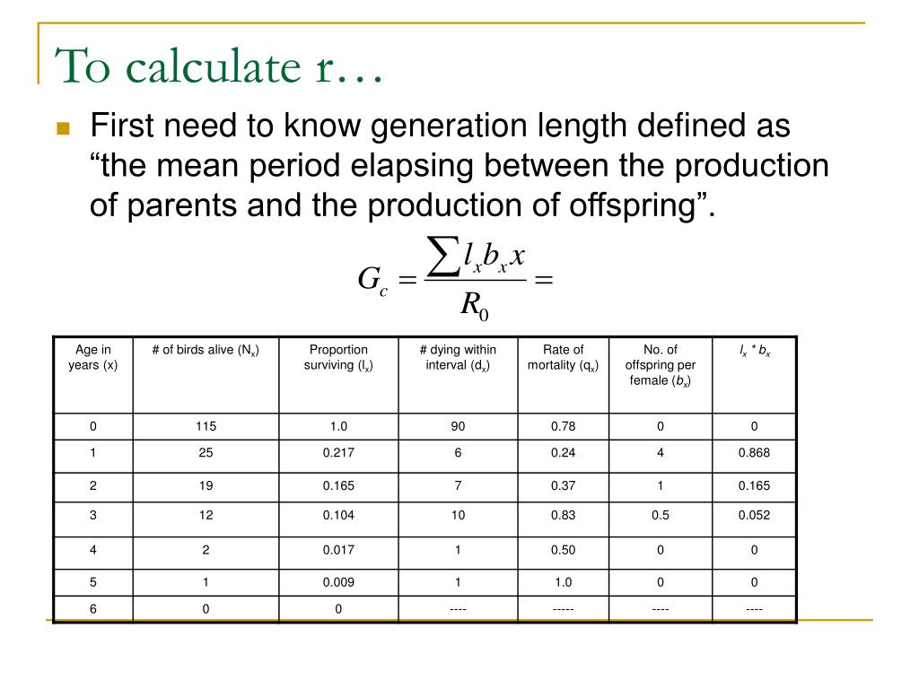 PPT - Lecture 7: Life Tables PowerPoint Presentation, free download ...