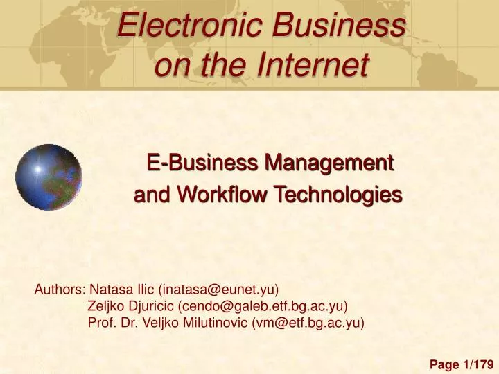 electronic business on the internet n.