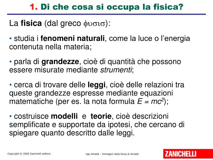 Di Cosa Si Occupa La Fisica PPT - 1. Di che cosa si occupa la fisica? PowerPoint Presentation, free