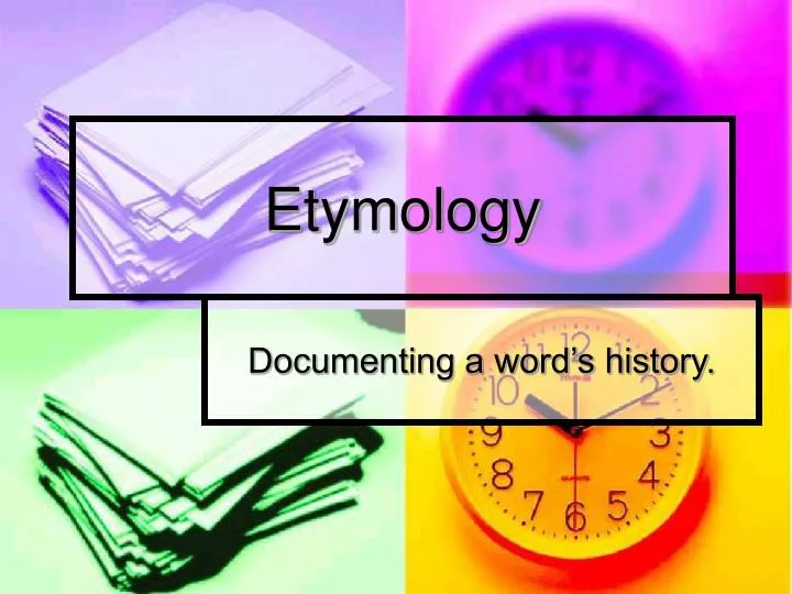 word etymology presentation