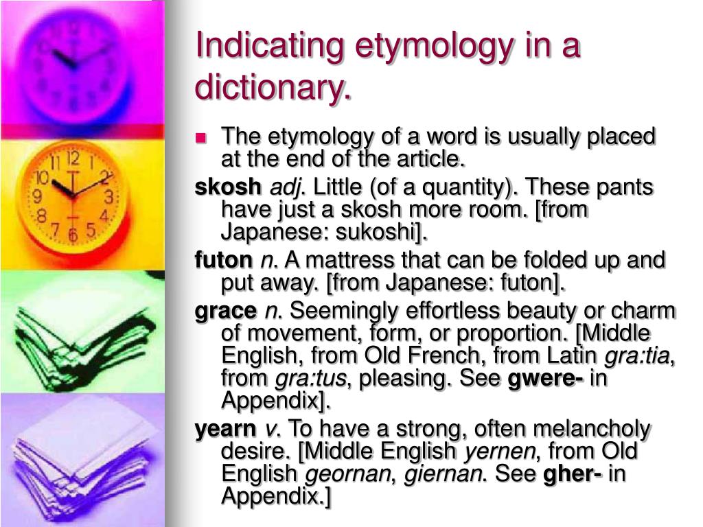 etymology for the word presentation