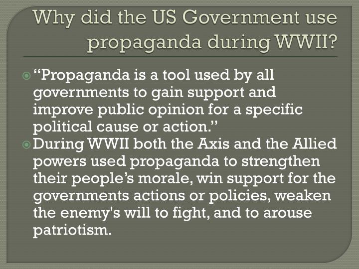 the use of propaganda during wwii Most pieces promoted enlistment in some way or another and the most violent propaganda images surfaced around the time of the conscription debates australia & wwii. the use of propaganda during wwii Most pieces promoted enlistment in some way or another and the most violent propaganda images surfaced around the time of the conscription debates australia & wwii.