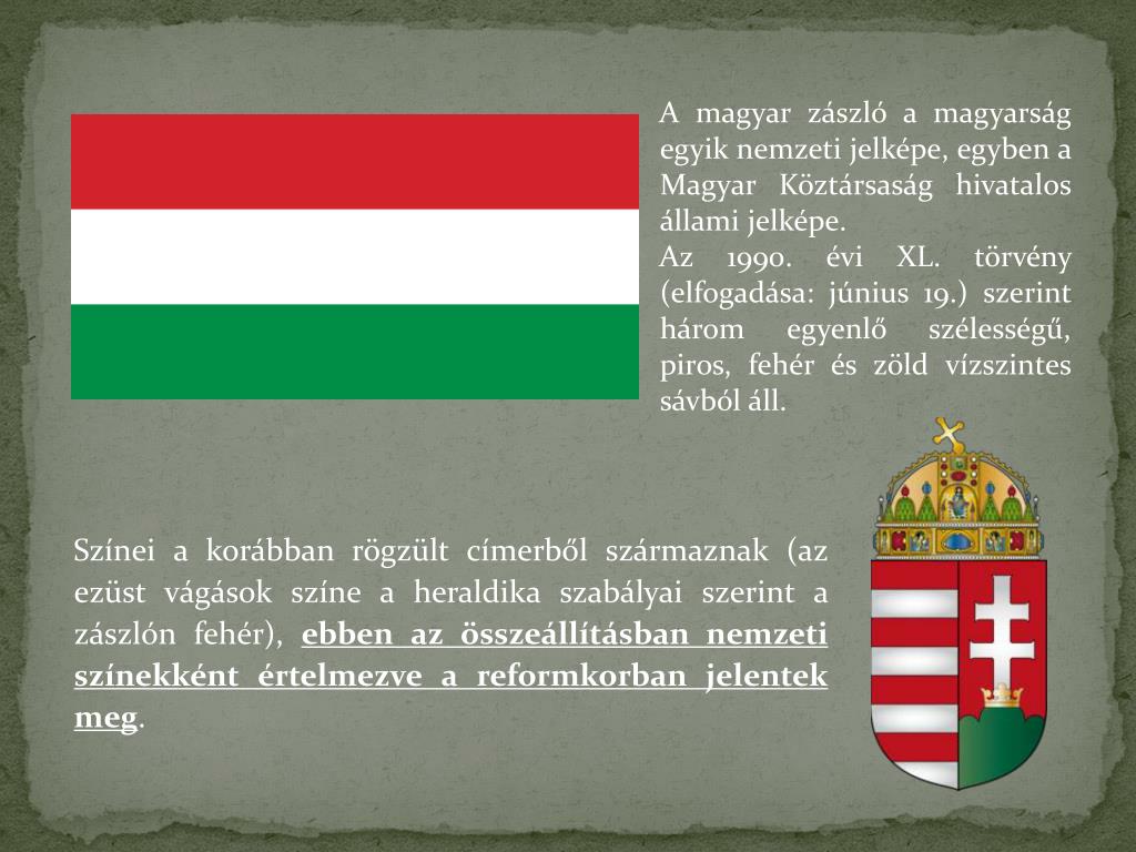 magyar zászló színei jelentése