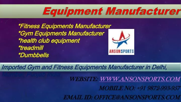 equipment manufacturer n.