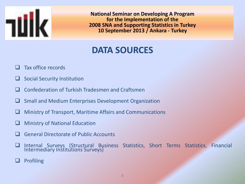 Reporting System Turkey PPT - STATISTICAL BUSINESS REGISTERS SYSTEM OF TURKEY PowerPoint ...