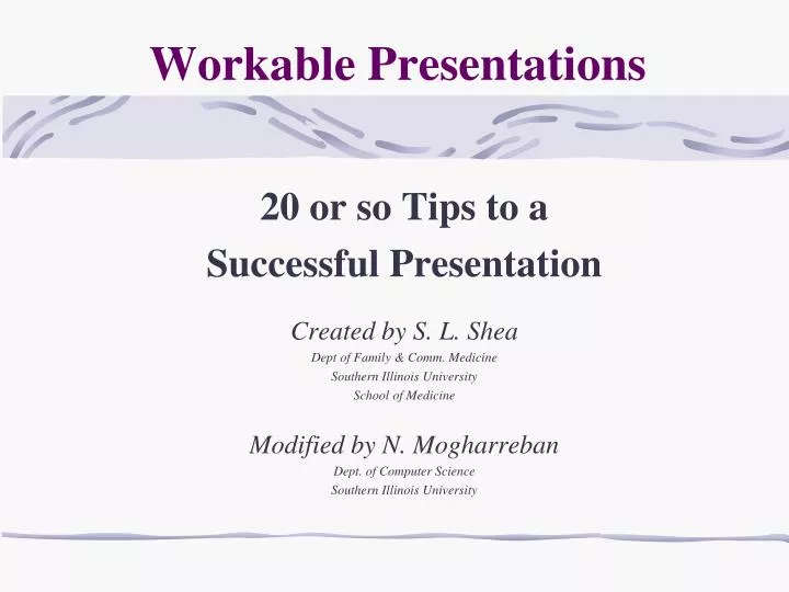 workable presentations n.