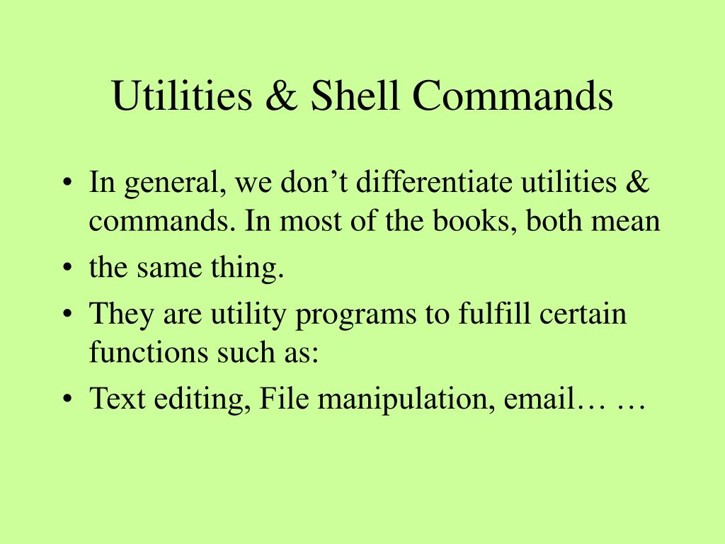 Utility commands