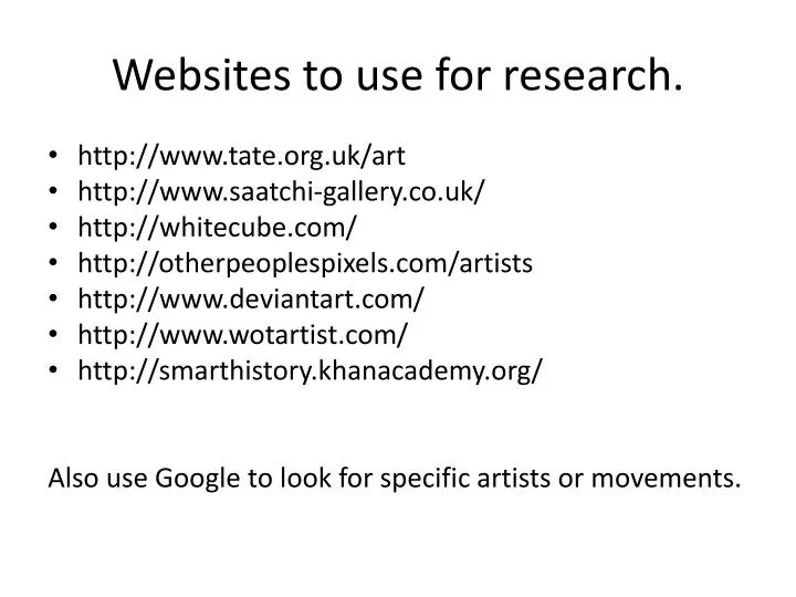 websites to use for research n.