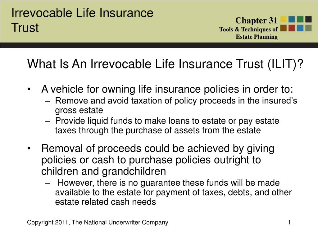 PPT - What Is An Irrevocable Life Insurance Trust (ILIT ...