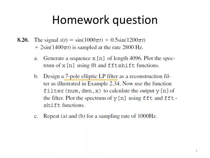 define homework question