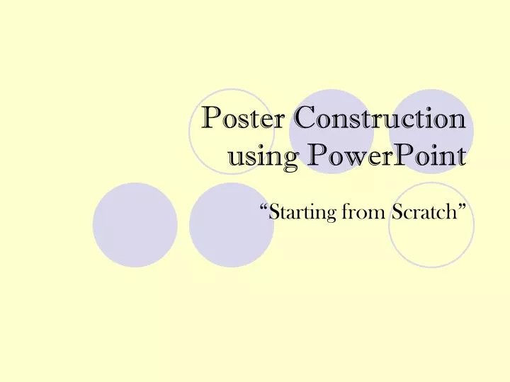 poster construction using powerpoint n.