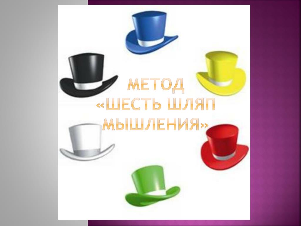Метод шляп де боно. 6 Шляп де Боно. Методика Боно 6 шляп мышления. Метод шести шляп кратко.