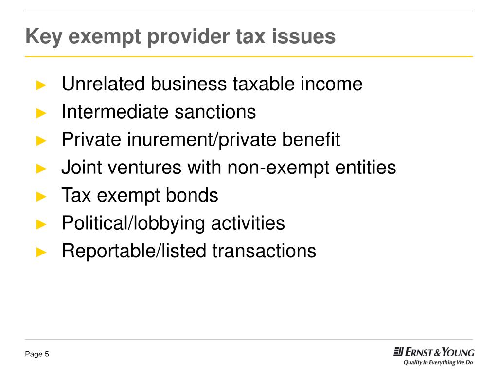 research on tax exemption