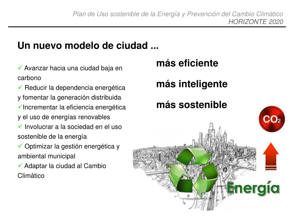 PPT - Plan de Uso Sostenible la Energía Prevención del Cambio Climático PowerPoint Presentation - ID:6947345