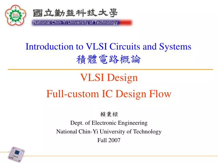 vlsi design full custom ic design flow n.