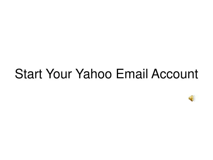 start your yahoo email account n.