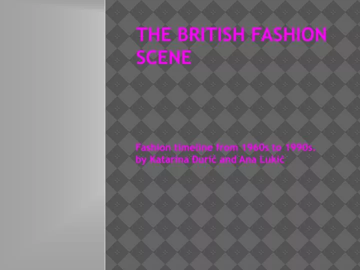 the british fashion scene n.