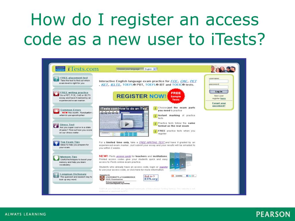 PPT - iTests Access Cards PowerPoint Presentation, free download - ID ...