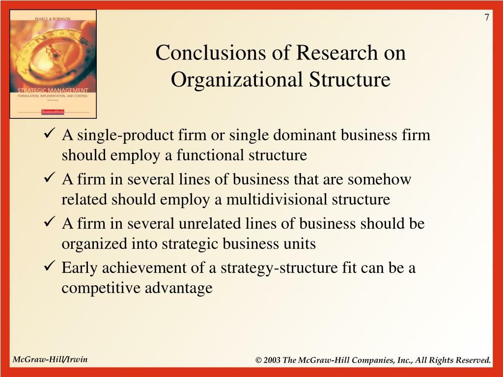 conclusion of organisational structure