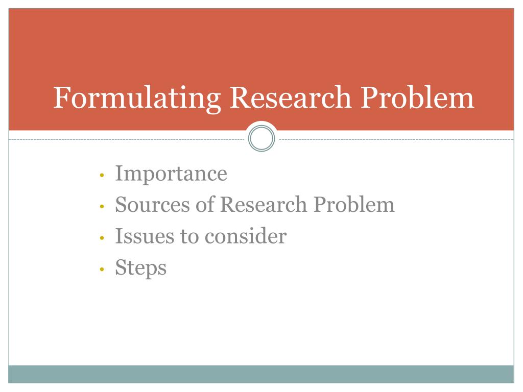 sources of research problem ppt