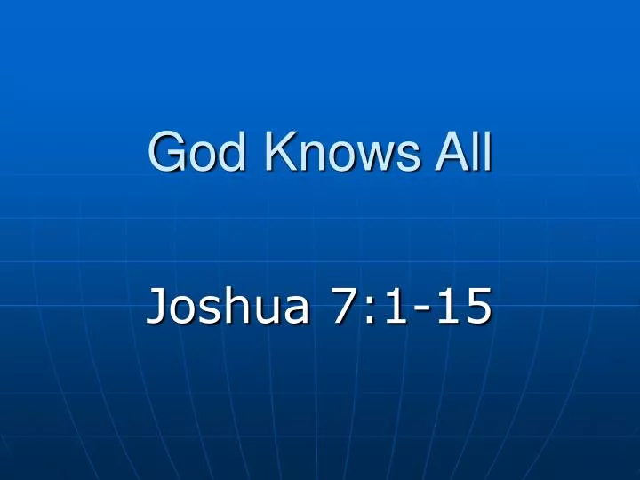 god knows all n.