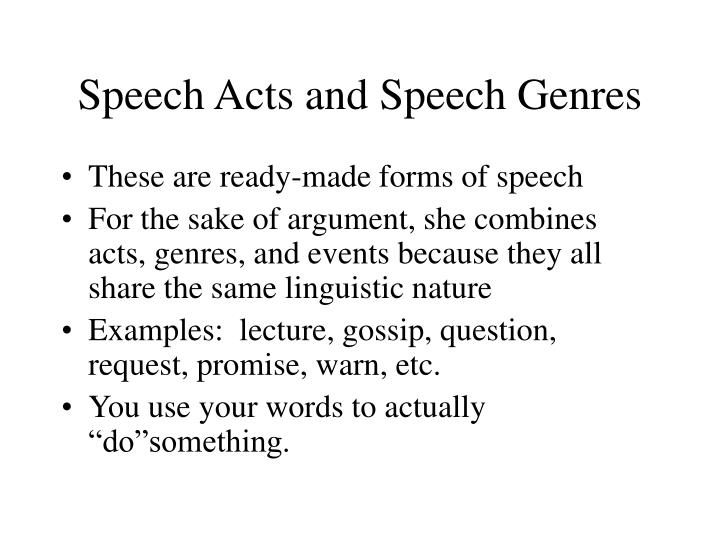 speech genre definition