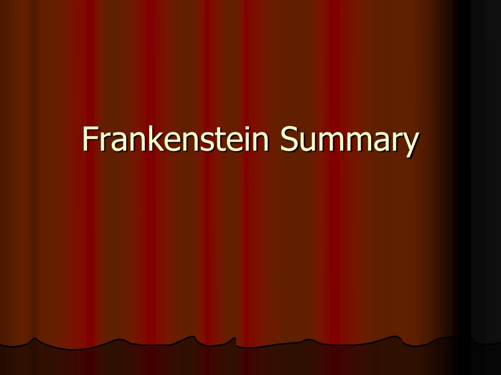 frankenstein summary of book